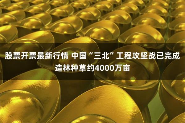 股票开票最新行情 中国“三北”工程攻坚战已完成造林种草约4000万亩