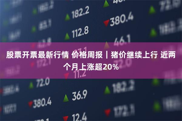 股票开票最新行情 价格周报｜猪价继续上行 近两个月上涨超20%
