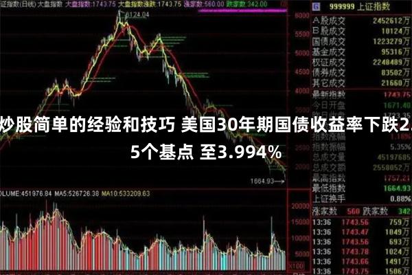 炒股简单的经验和技巧 美国30年期国债收益率下跌2.5个